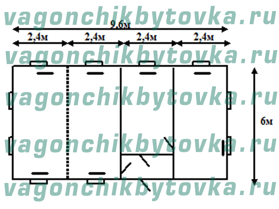 Штаб строительства модульный из 4-х шт БК